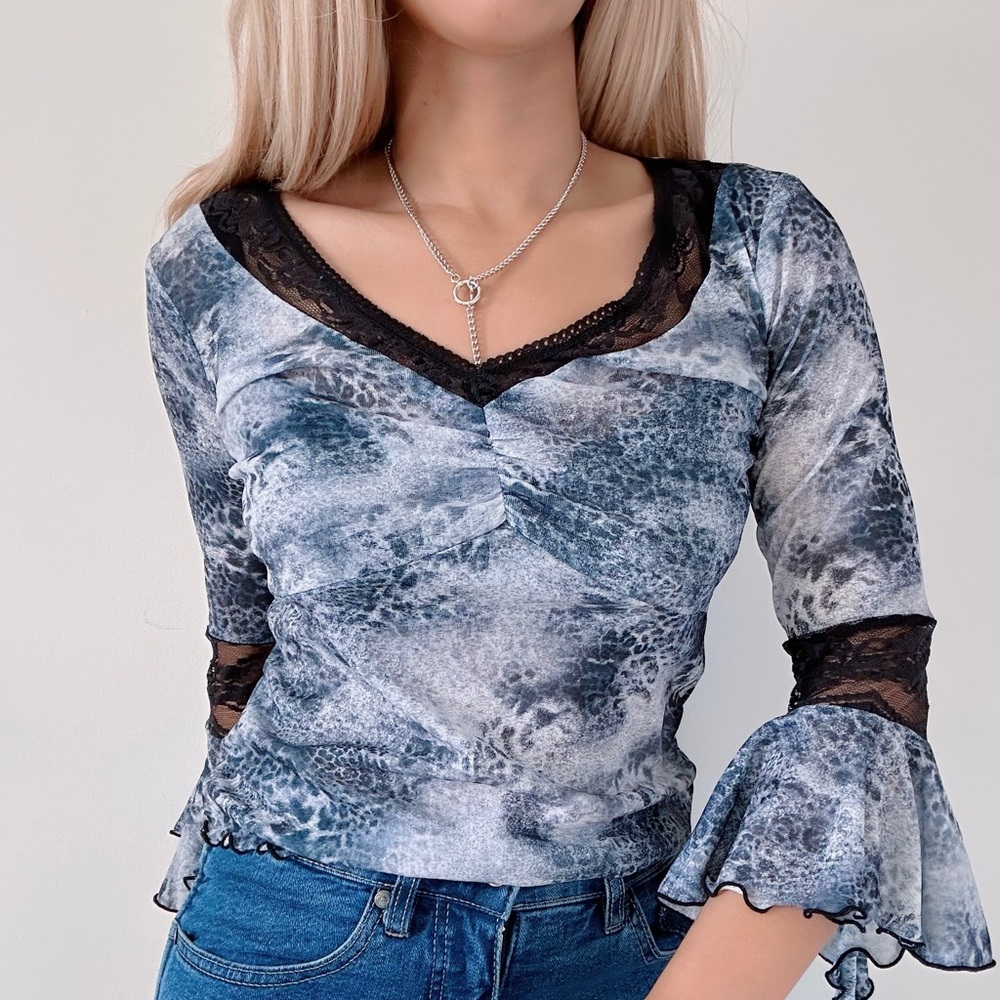 Y2k fairy grunge witchy whimsigoth blouse - Picture 7 of 7